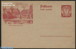 Germany, Danzig 1925 Illustrated Postcard 20pf, Oliva, Unused Postal Stationary, Religion - Churches, Temples, Mosques.. - Eglises Et Cathédrales