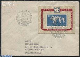 Switzerland 1951 Cover With Lunaba S/s, Special Lunaba Postmark, Postal History - Briefe U. Dokumente