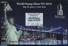 Grenada Grenadines 2016 World Stamp Show NY 2016 S/s, Mint NH, Philately - Art - Bridges And Tunnels - Sculpture - Ponts