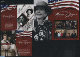 Palau 2016 Nancy Reagan 3 S/s, Mint NH, History - Performance Art - American Presidents - Politicians - Movie Stars - Actores