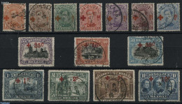 Belgium 1918 Red Cross 14v, Used, Used Stamps, Health - Red Cross - Used Stamps