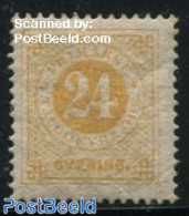 Sweden 1872 24o, Perf. 13, Stamp Out Of Set, Unused (hinged) - Ongebruikt