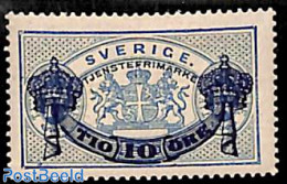 Sweden 1889 On Service 10o, Stamp Out Of Set, Unused (hinged) - Other & Unclassified