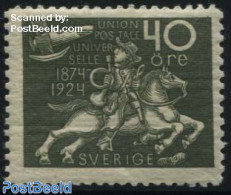 Sweden 1924 40o, Stamp Out Of Set, Unused (hinged), Nature - Transport - Horses - Aircraft & Aviation - Nuevos