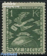 Sweden 1924 1Kr, Stamp Out Of Set, Mint NH, Nature - Birds - Ungebraucht