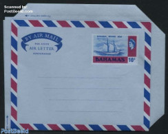 Bahamas 1971 Aerogramme 10c, Unused Postal Stationary, Transport - Ships And Boats - Bateaux