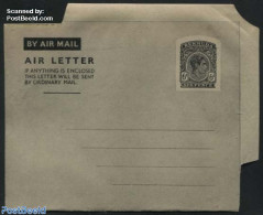 Bermuda 1948 Aerogramme 6d Black, Space With Postmark 24mm, Unused Postal Stationary - Bermudes