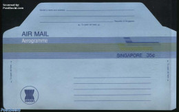 Singapore 1985 Aerogramme 35c, Unused Postal Stationary, Transport - Aircraft & Aviation - Flugzeuge