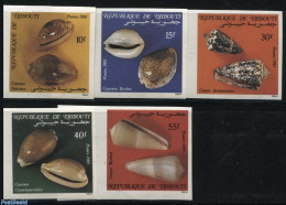 Djibouti 1985 Shells 5v, Imperforated, Mint NH, Nature - Shells & Crustaceans - Vie Marine