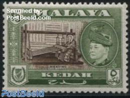 Malaysia 1957 Kedah 5$, Stamp Out Of Set, Mint NH, Various - Textiles - Textiel