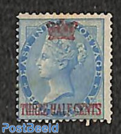 Malaysia 1867 Straits Settlements, 1.5c On 1/2c, Without Gum, Unused (hinged) - Other & Unclassified
