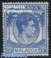 Malaysia 1949 20c, Mallacca, Stamp Out Of Set, Mint NH - Altri & Non Classificati