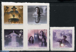 Canada 2016 Haunted Canada 5v S-a, Mint NH, Nature - Religion - Various - Water, Dams & Falls - Churches, Temples, Mos.. - Unused Stamps