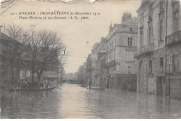 ANGERS - Inondations De Décembre 1910 - Place Molière Et Rue Boisnet - état - Angers