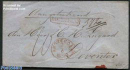 Netherlands 1860 Registered Letter From Amsterdam To Deventer, Postal History - Briefe U. Dokumente