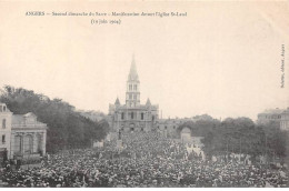 ANGERS - Second Dimanche Du Sacre - Manifestation Devant L'Eglise Saint Laud - 19 Juin 1904 - Très Bon état - Angers