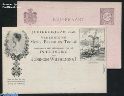 Netherlands 1898 Illustrated Postcard 2.5c, Jocob Maris, Unused Postal Stationary, History - Various - Kings & Queens .. - Brieven En Documenten