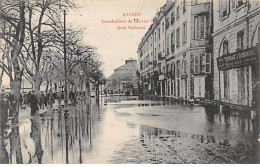 ANGERS - Inondations De Janvier 1910 - Quai National - Très Bon état - Angers