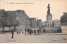 ANGERS - Statue Du Roi René Et Le Château - Très Bon état - Angers