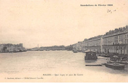 ANGERS - Inondations De Février 1904 - Quai Ligny Et Pont Du Centre - Très Bon état - Angers