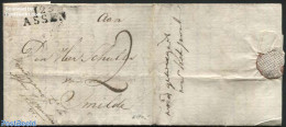 Netherlands 1813 Letter From Assen To Smilde, Postal History - ...-1852 Precursori