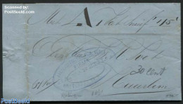 Netherlands 1891 Letter (invoice) From Rotterdam To Haarlem By Ship, Via Fa. Van Zijl, Pakschuitdienst, Postal History.. - Brieven En Documenten