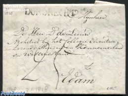 Netherlands 1828 Letter From Dordrecht To Rotterdam, Postal History - ...-1852 Préphilatélie