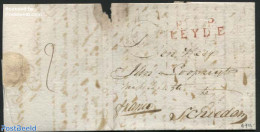 Netherlands 1814 Letter From Leiden To Schiedam, Postal History - ...-1852 Préphilatélie