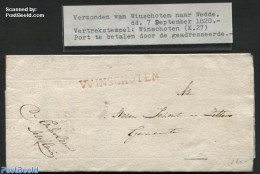 Netherlands 1820 Letter From Winschoten To Wedde, Postal History - ...-1852 Precursores