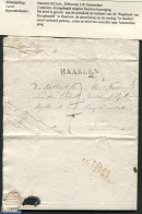 Netherlands 1816 Letter From Haarlem To Amsterdam (by Mistake), Postal History - ...-1852 Préphilatélie