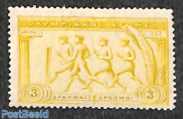 Greece 1906 3Dr, Stamp Out Of Set, Unused (hinged), Sport - Olympic Games - Sport (other And Mixed) - Nuevos