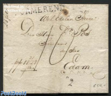 Netherlands 1828 Letter From Purmerend To Edam, Postal History - ...-1852 Préphilatélie