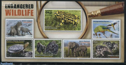 Australia 2016 Endangered Wildlife S/s, Mint NH, Nature - Animals (others & Mixed) - Birds - Cat Family - Elephants - .. - Unused Stamps