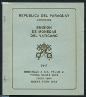 Paraguay 1964 Pope Medals S/s In Booklet, Mint NH, Religion - Religion - Stamp Booklets - Sin Clasificación