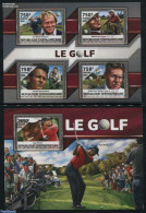 Central Africa 2016 Golf 2 S/s, Mint NH, Sport - Golf - Golf