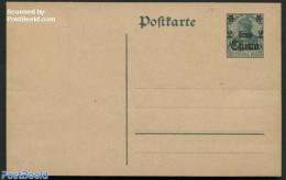 China (before 1949) 1915 German Post, Postcard 2c On 5pf, Without WM, Unused Postal Stationary - Autres & Non Classés