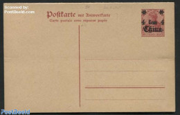 China (before 1949) 1919 German Post, Reply Paid Postcard 4/4c On 10/10pf (Card And Reply Were Never Valid For Postage.. - Andere & Zonder Classificatie
