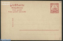 Germany, Colonies 1905 Kiautschou, Postcard 4c, Unused Postal Stationary, Transport - Ships And Boats - Schiffe