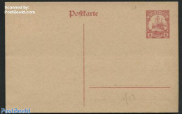Germany, Colonies 1917 Kiautschou, Postcard 4c, Unused Postal Stationary, Transport - Ships And Boats - Boten