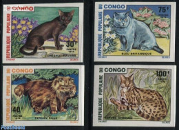 Congo Republic 1974 Cats 4v, Imperforated, Mint NH, Nature - Altri & Non Classificati