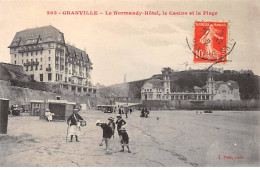 GRANVILLE - Le Normandy Hôtel, Le Casino Et La Plage - Très Bon état - Granville