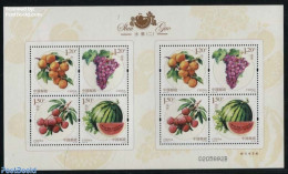 China People’s Republic 2016 Fruits M/s, Mint NH, Nature - Fruit - Unused Stamps