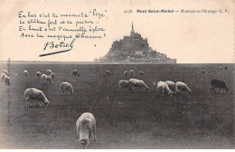 LE MONT SAINT MICHEL - Moutons Au Pâturage - Très Bon état - Le Mont Saint Michel