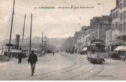 CHERBOURG - Perspective Du Quai Alexandre III - Très Bon état - Cherbourg