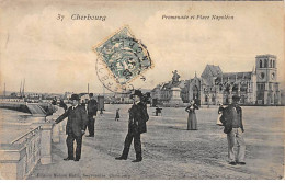 CHERBOURG - Promenade Et Place Napoléon - Très Bon état - Cherbourg