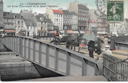 CHERBOURG - Le Pont Tournant Et Le Quai Caligny - Très Bon état - Cherbourg