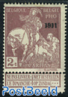 Belgium 1911 2c, Stamp Out Of Set, Unused (hinged), Nature - Horses - Nuevos