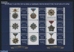 Kazakhstan 2016 Decorations 9v M/s, Mint NH, History - Decorations - Militares