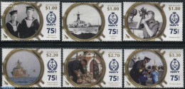 New Zealand 2016 75 Years Navy 6v, Mint NH, History - Science - Transport - Women - Astronomy - Helicopters - Ships An.. - Neufs
