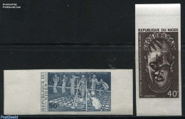 Niger 1977 Negro Art Festival 2v, Imperforated, Mint NH, Performance Art - Various - Dance & Ballet - Folklore - Texti.. - Baile